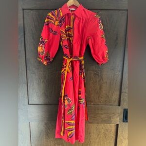 NWT MAUDE VIVANTE FLORAL BLAZE REMI DRESS